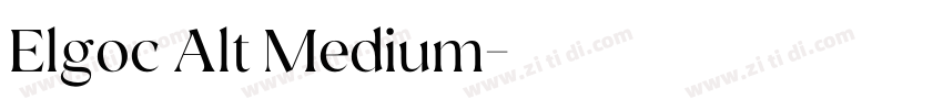Elgoc Alt Medium字体转换
